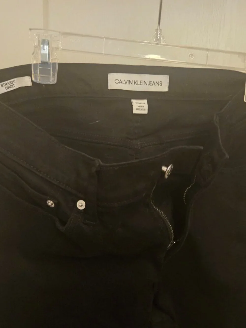 Calvin Kein Men's Straight Fit Jean - Black